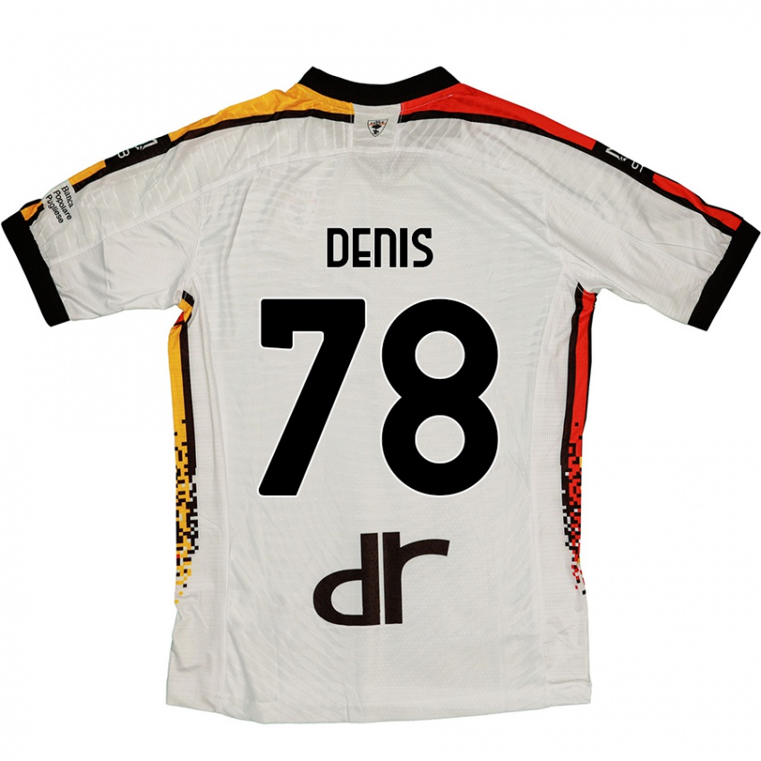 Kinder Max Denis #78 Weiß Schwarz Auswärtstrikot Trikot 2024/25 T-Shirt