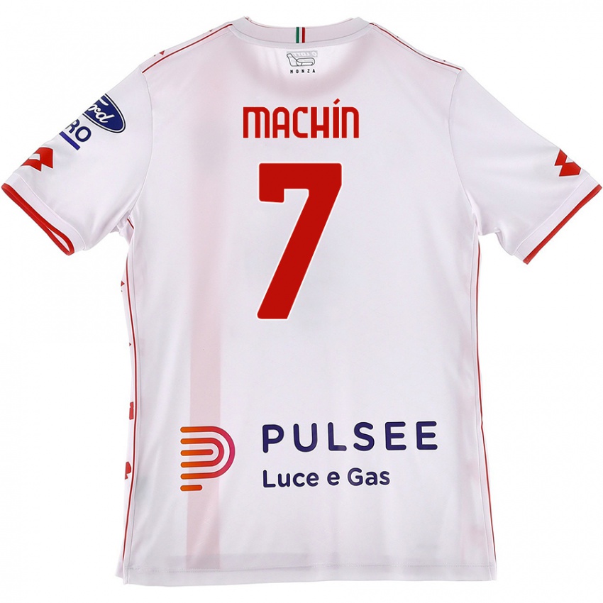 Kinder José Machín #7 Weiß Rot Auswärtstrikot Trikot 2024/25 T-Shirt