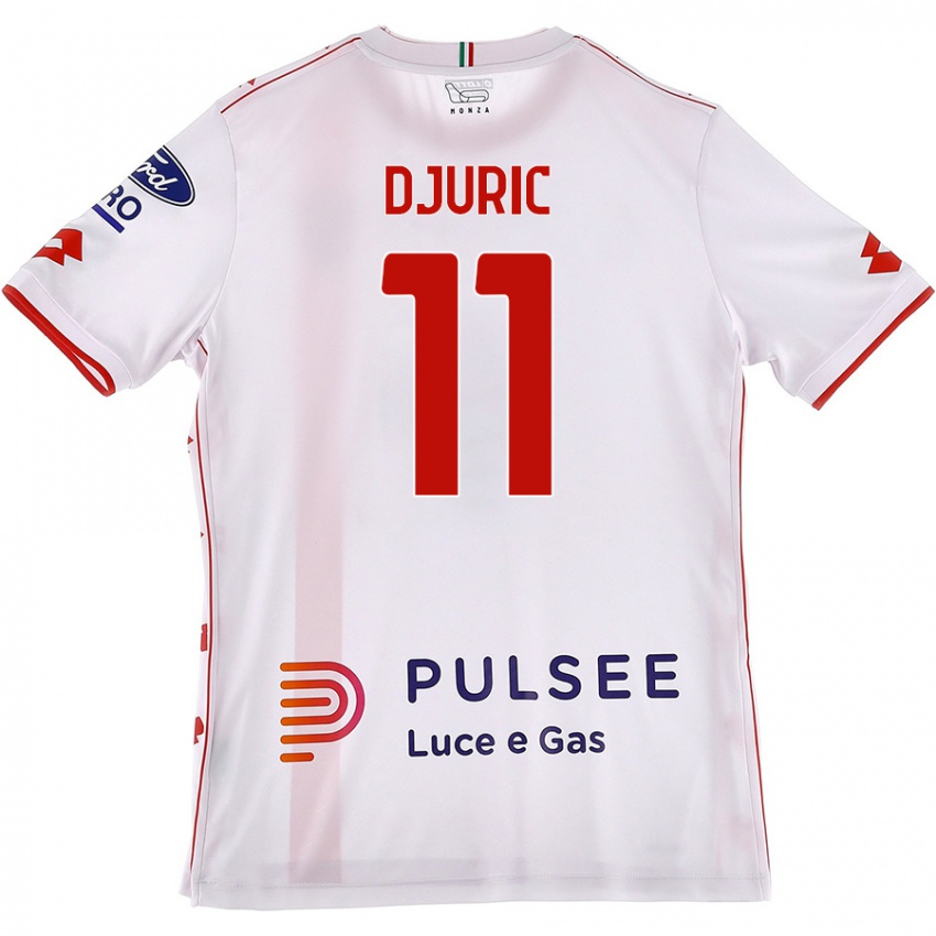 Kinder Milan Djuric #11 Weiß Rot Auswärtstrikot Trikot 2024/25 T-Shirt