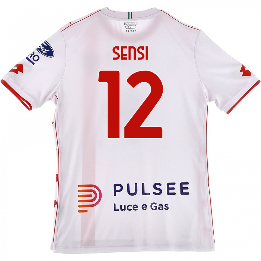 Kinder Stefano Sensi #12 Weiß Rot Auswärtstrikot Trikot 2024/25 T-Shirt