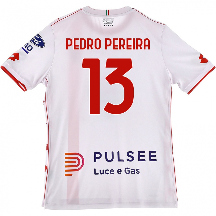 Kinder Pedro Pereira #13 Weiß Rot Auswärtstrikot Trikot 2024/25 T-Shirt