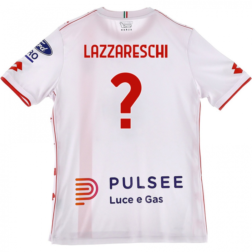 Kinder Andrea Lazzareschi #0 Weiß Rot Auswärtstrikot Trikot 2024/25 T-Shirt