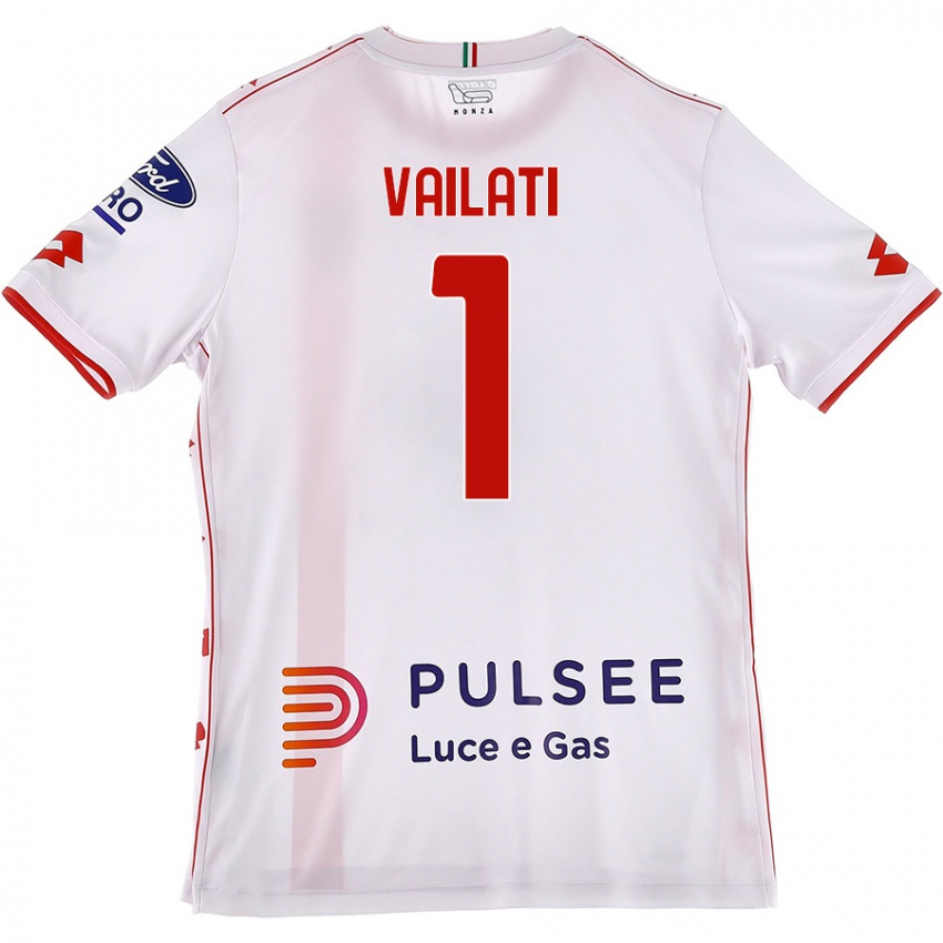 Kinder Andrea Vailati #1 Weiß Rot Auswärtstrikot Trikot 2024/25 T-Shirt