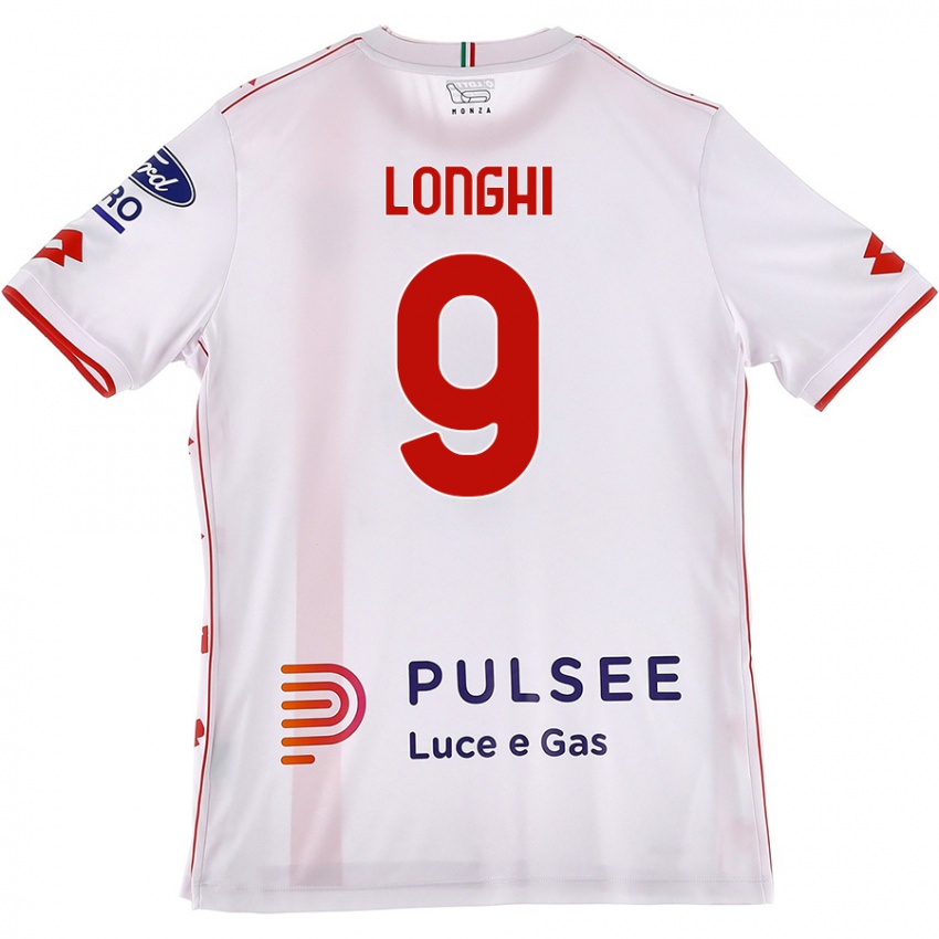 Kinder Jordan Longhi #9 Weiß Rot Auswärtstrikot Trikot 2024/25 T-Shirt