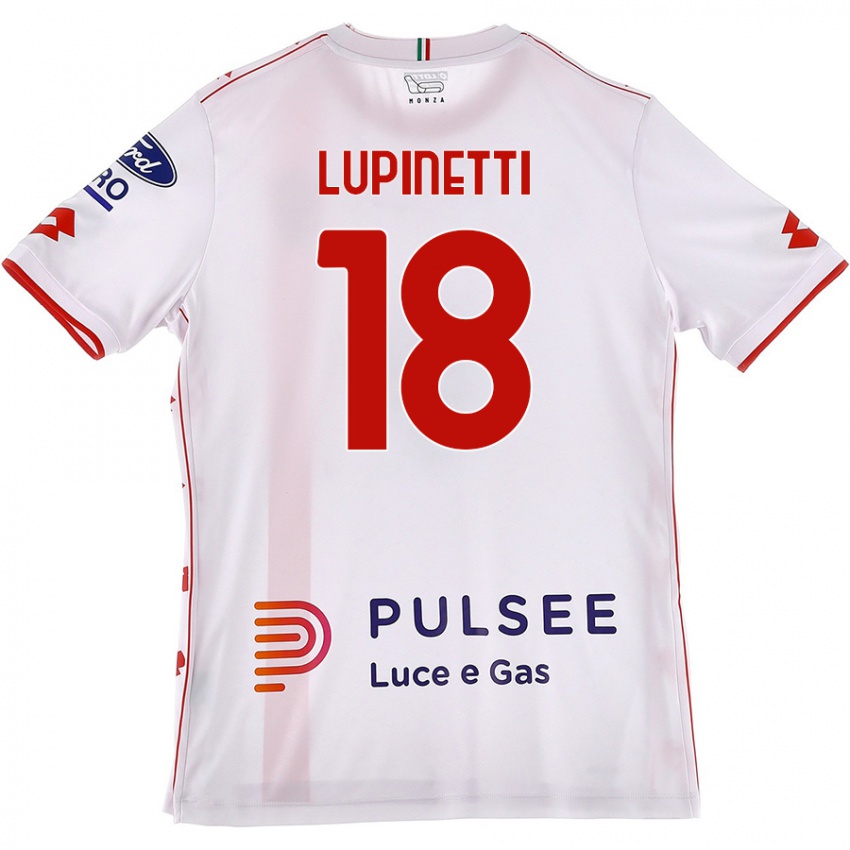 Kinder Tommaso Lupinetti #18 Weiß Rot Auswärtstrikot Trikot 2024/25 T-Shirt