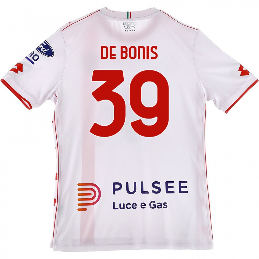 Kinder Andrea De Bonis #39 Weiß Rot Auswärtstrikot Trikot 2024/25 T-Shirt