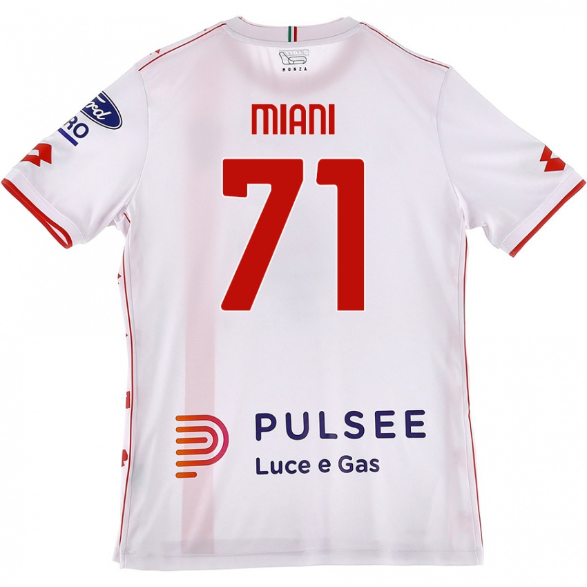 Kinder Arthur Miani #71 Weiß Rot Auswärtstrikot Trikot 2024/25 T-Shirt