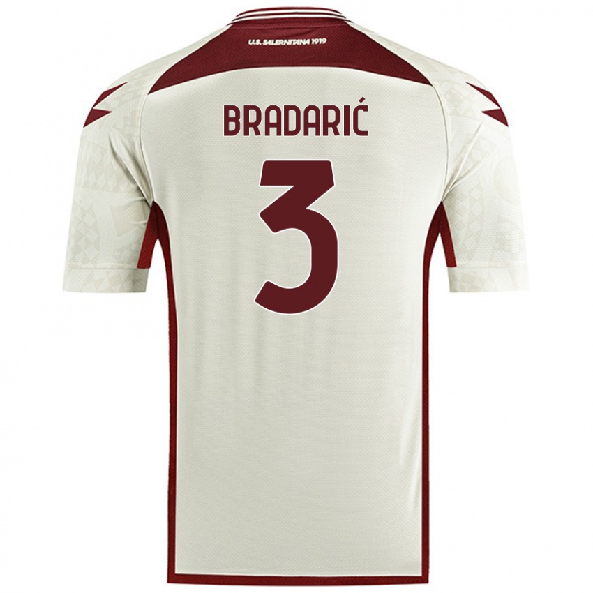 Kinder Domagoj Bradarić #3 Cremefarben Auswärtstrikot Trikot 2024/25 T-Shirt