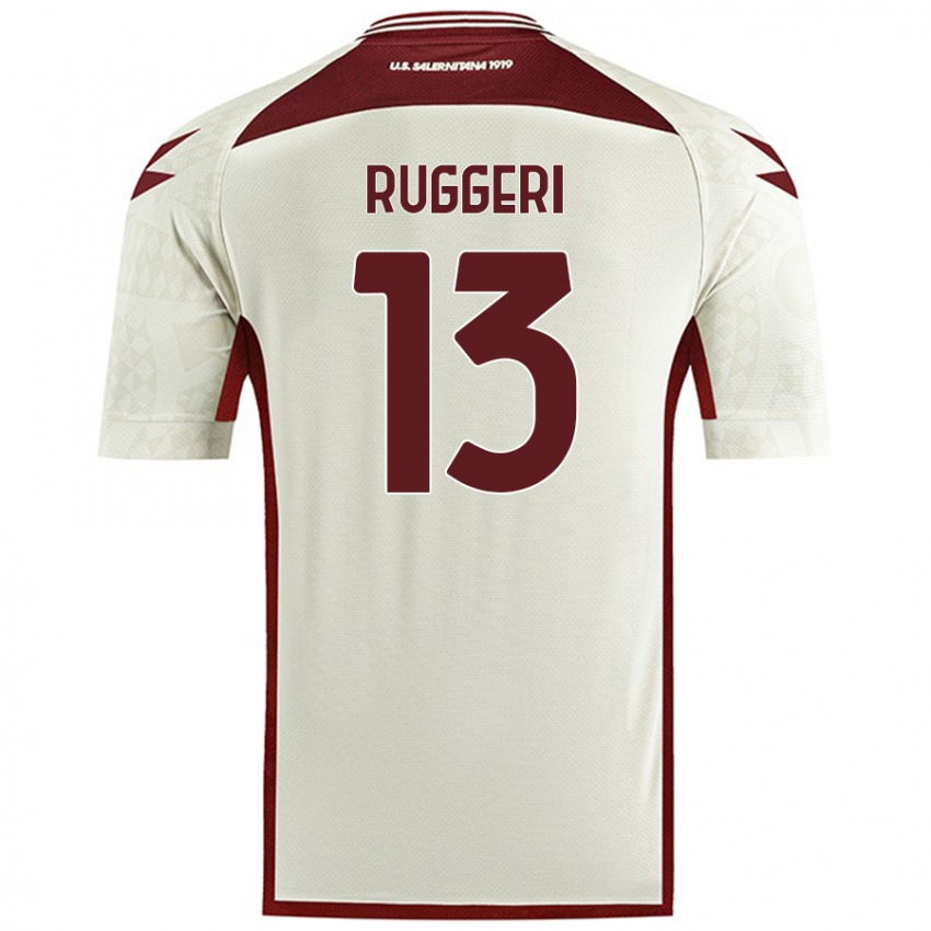 Kinder Fabio Ruggeri #13 Cremefarben Auswärtstrikot Trikot 2024/25 T-Shirt