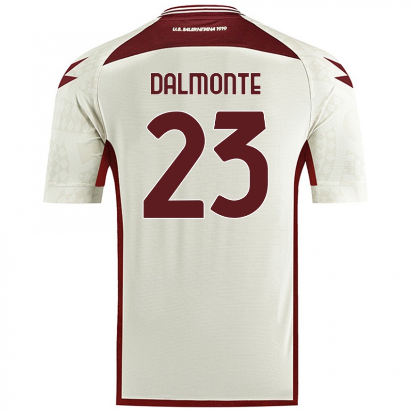 Kinder Nicola Dalmonte #23 Cremefarben Auswärtstrikot Trikot 2024/25 T-Shirt