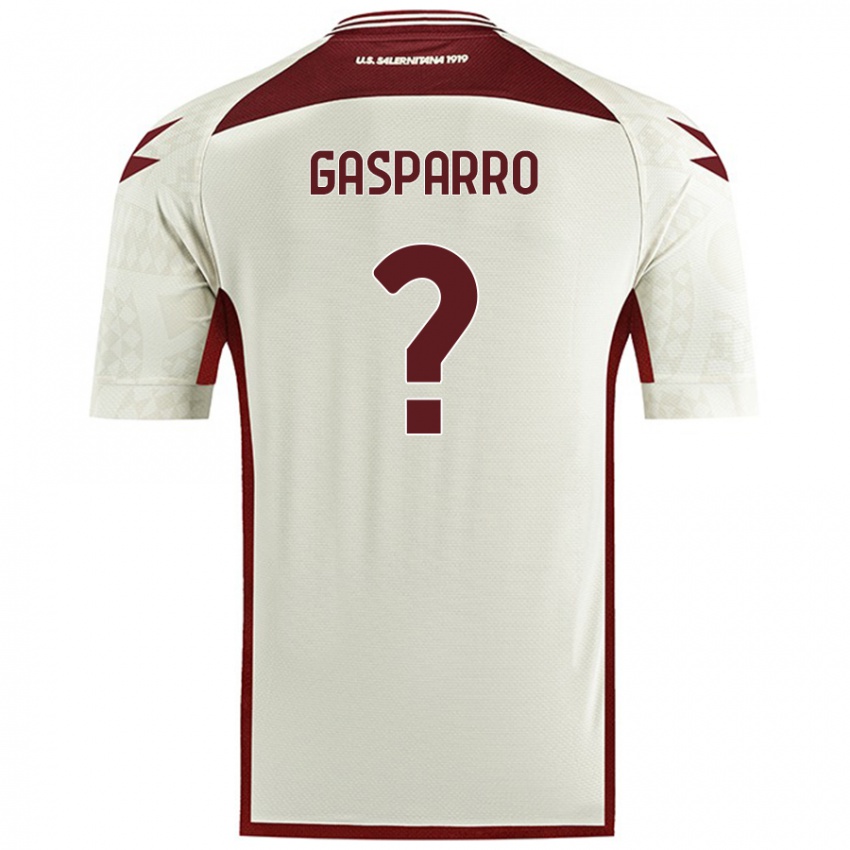 Kinder Roberto Gasparro #0 Cremefarben Auswärtstrikot Trikot 2024/25 T-Shirt