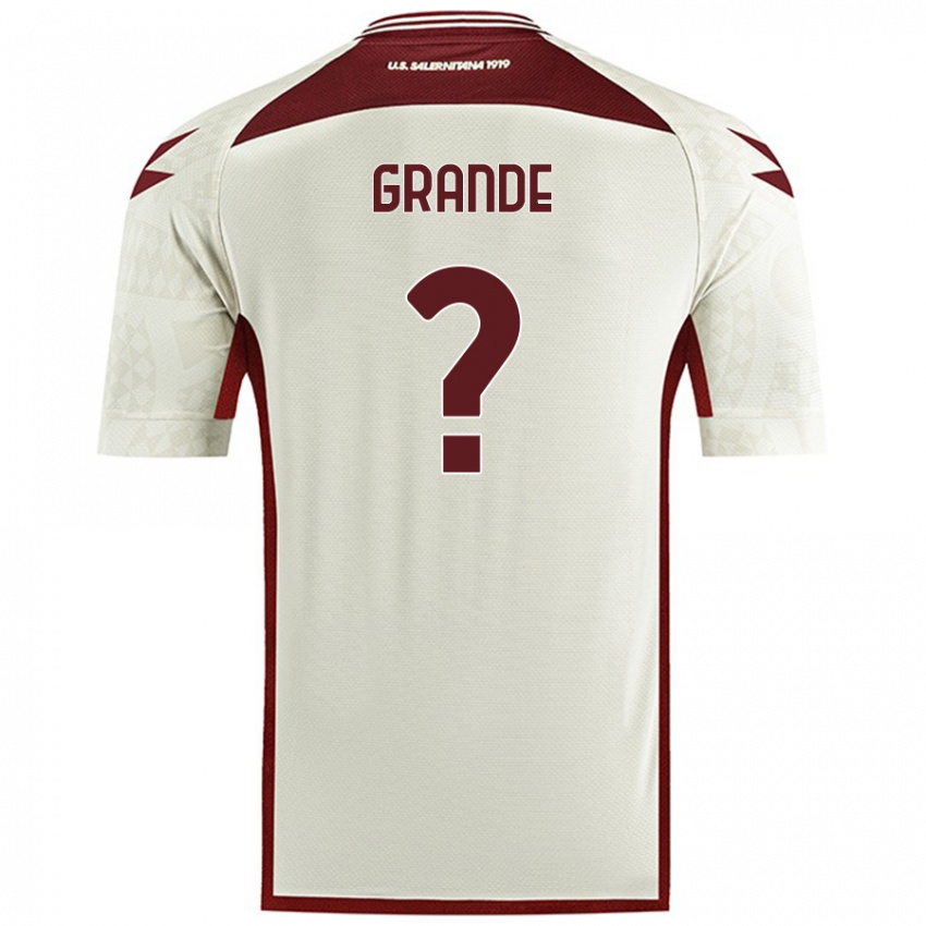 Kinder Alessandro Grande #0 Cremefarben Auswärtstrikot Trikot 2024/25 T-Shirt