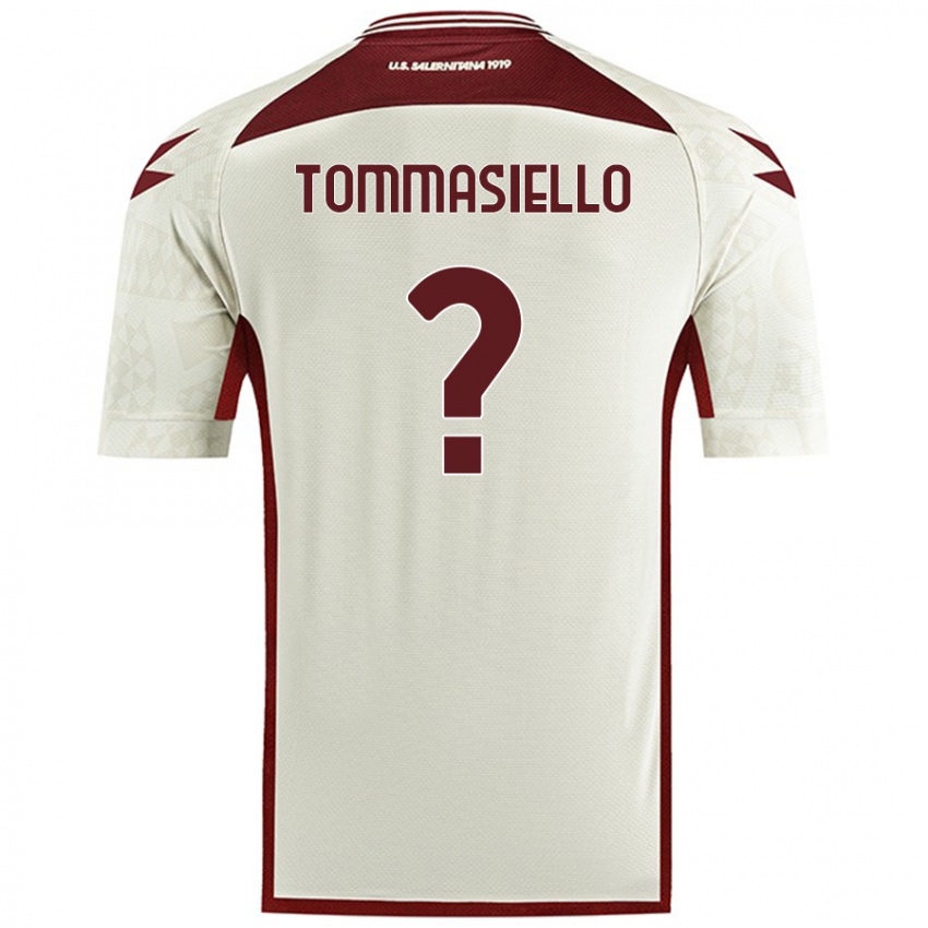 Kinder Francesco Tommasiello #0 Cremefarben Auswärtstrikot Trikot 2024/25 T-Shirt