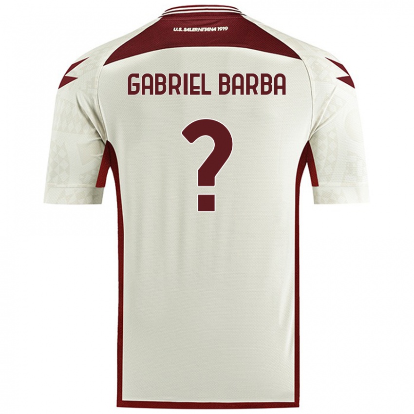 Kinder Luigi Gabriel Barba #0 Cremefarben Auswärtstrikot Trikot 2024/25 T-Shirt