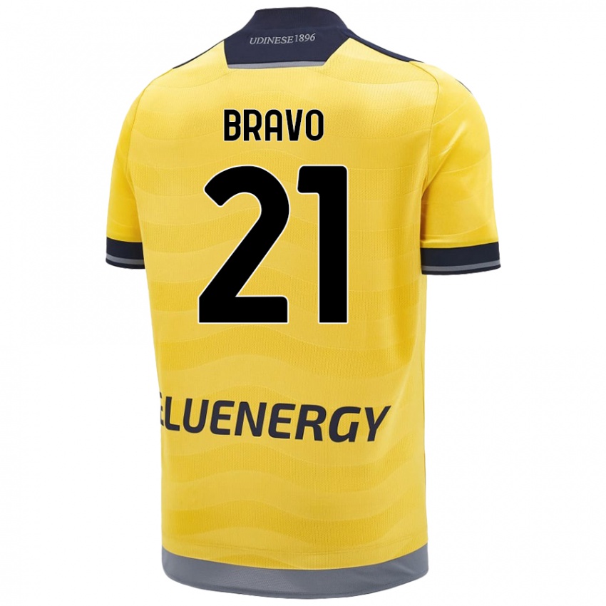 Kinder Iker Bravo #21 Golden Auswärtstrikot Trikot 2024/25 T-Shirt