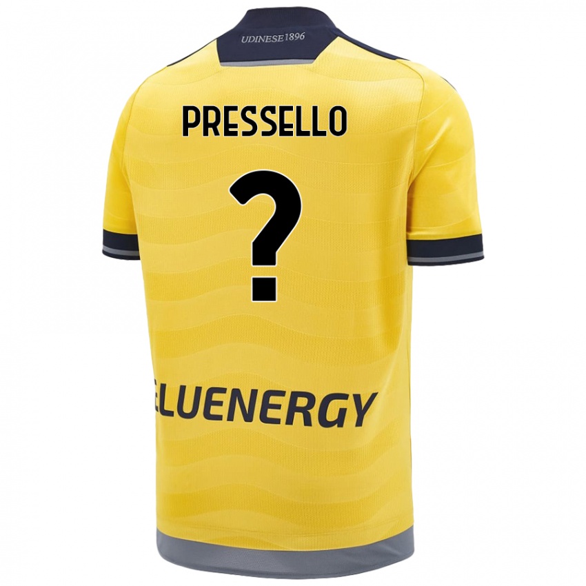 Kinder Matteo Pressello #0 Golden Auswärtstrikot Trikot 2024/25 T-Shirt