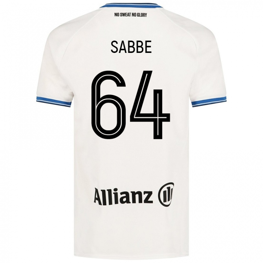 Kinder Kyriani Sabbe #64 Weiß Auswärtstrikot Trikot 2024/25 T-Shirt