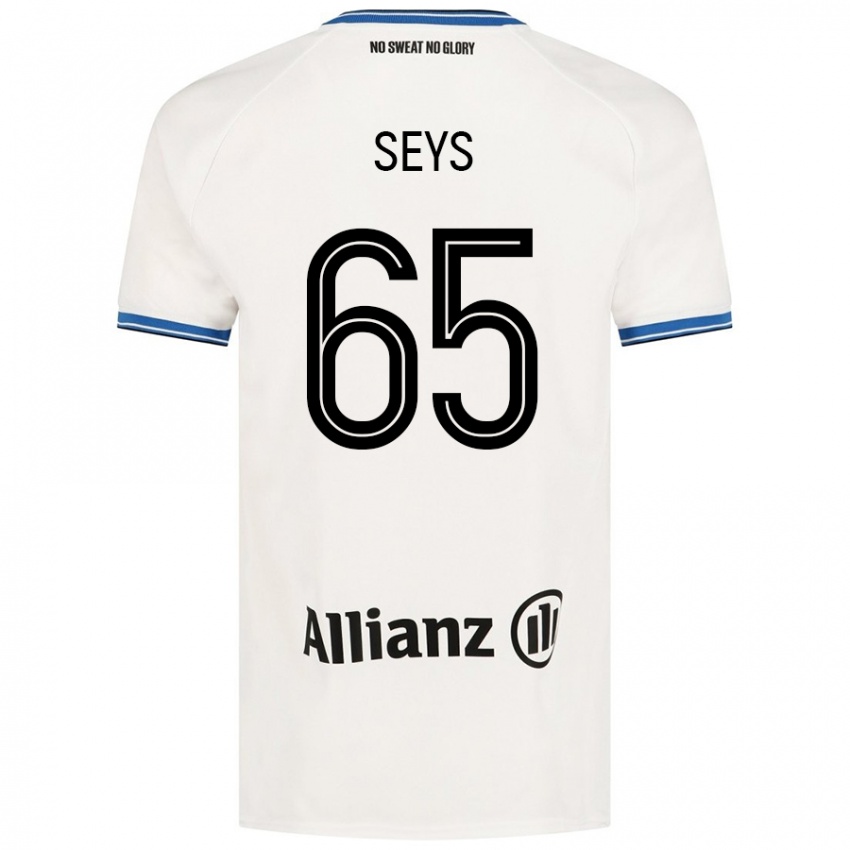 Kinder Joaquin Seys #65 Weiß Auswärtstrikot Trikot 2024/25 T-Shirt