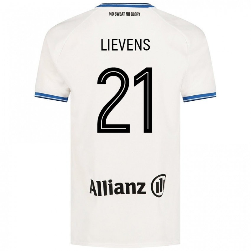 Kinder Caitlin Lievens #21 Weiß Auswärtstrikot Trikot 2024/25 T-Shirt