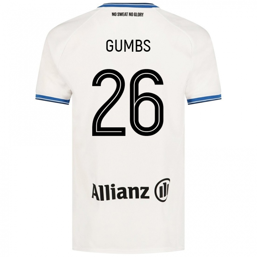 Kinder Aisse Gumbs #26 Weiß Auswärtstrikot Trikot 2024/25 T-Shirt