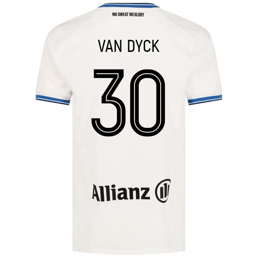 Kinder Nell Van Dyck #30 Weiß Auswärtstrikot Trikot 2024/25 T-Shirt