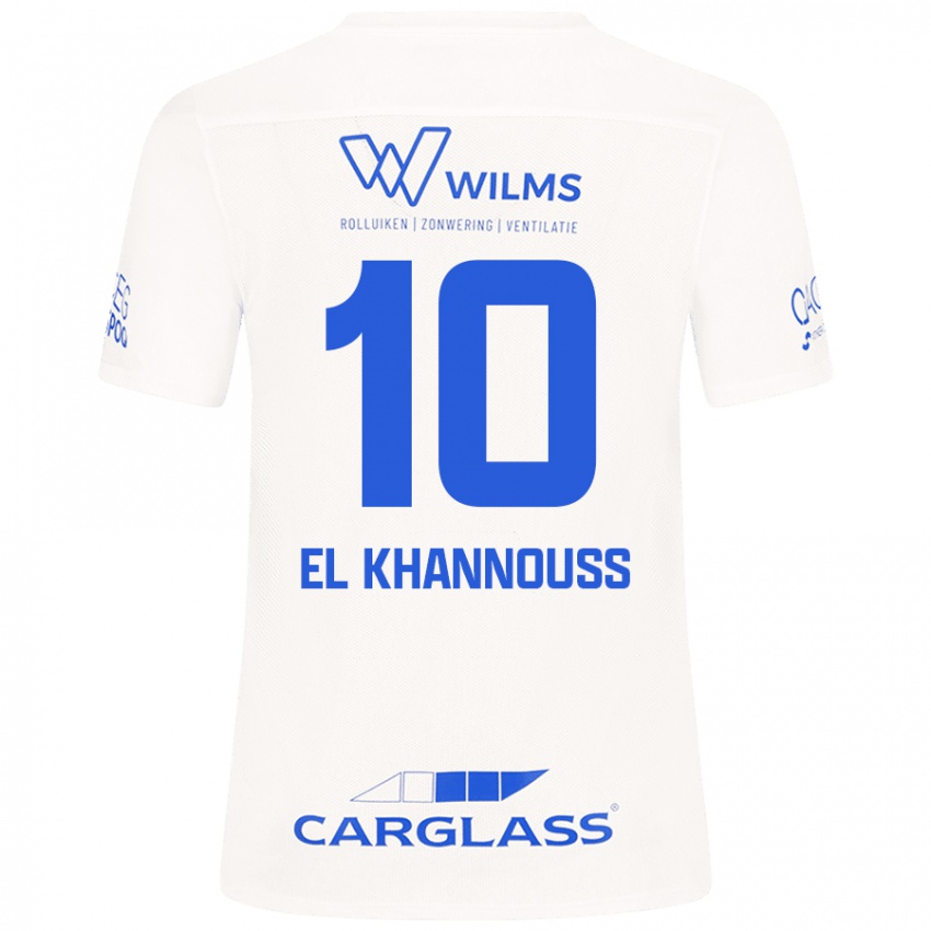 Kinder Bilal El Khannouss #10 Weiß Auswärtstrikot Trikot 2024/25 T-Shirt