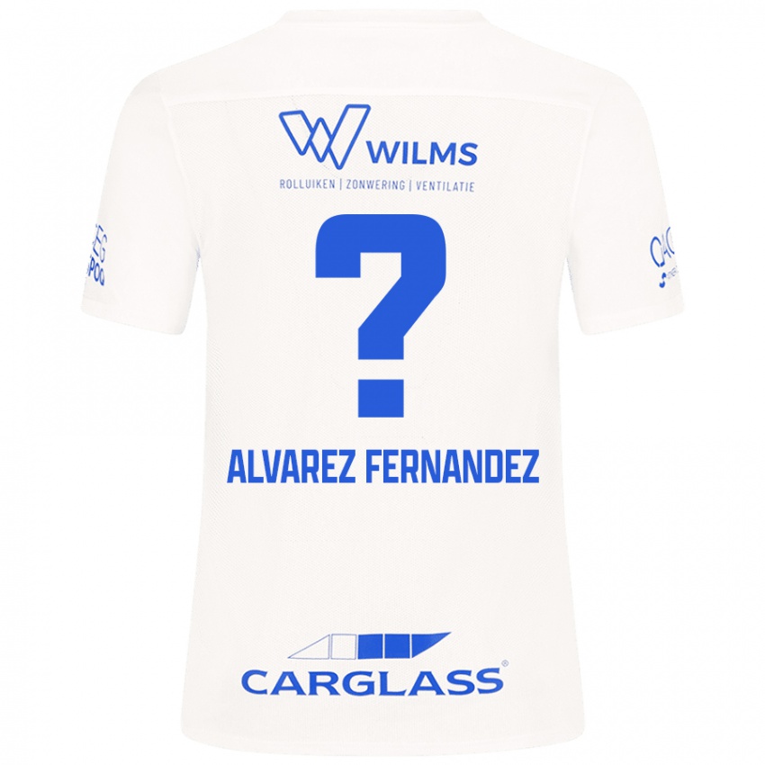 Kinder Loïc Alvarez Fernandez #0 Weiß Auswärtstrikot Trikot 2024/25 T-Shirt