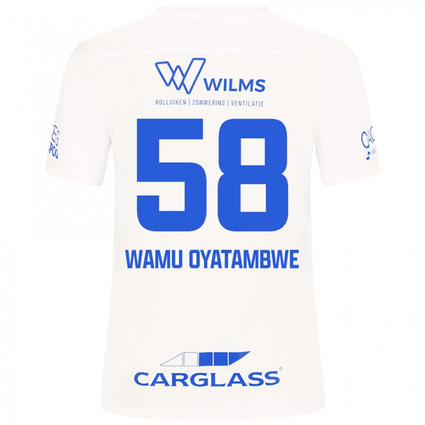 Kinder Matthias Wamu Oyatambwe #58 Weiß Auswärtstrikot Trikot 2024/25 T-Shirt