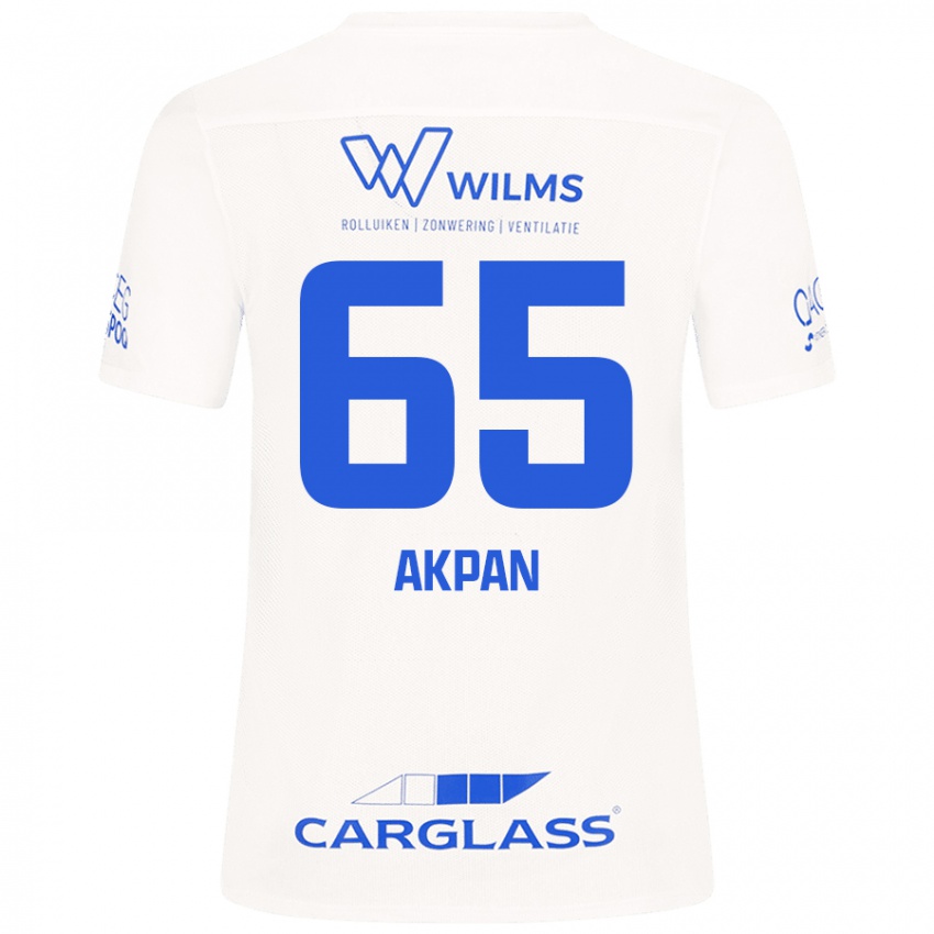 Kinder Christian Akpan #65 Weiß Auswärtstrikot Trikot 2024/25 T-Shirt