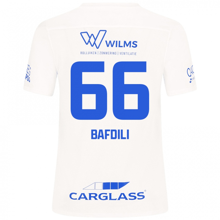 Kinder Zaïd Bafdili #66 Weiß Auswärtstrikot Trikot 2024/25 T-Shirt