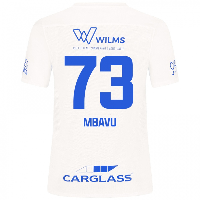 Kinder Elie Mbavu #73 Weiß Auswärtstrikot Trikot 2024/25 T-Shirt