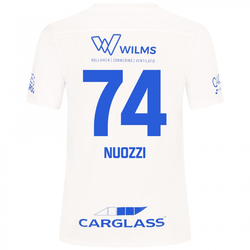 Kinder Cédric Nuozzi #74 Weiß Auswärtstrikot Trikot 2024/25 T-Shirt