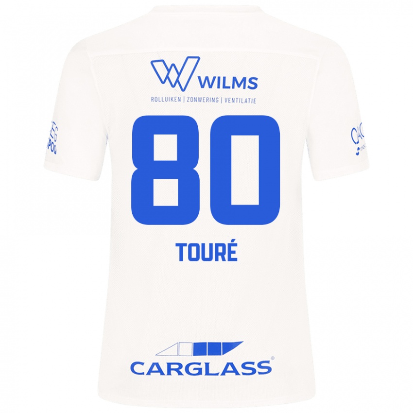 Kinder Saïdou Touré #80 Weiß Auswärtstrikot Trikot 2024/25 T-Shirt