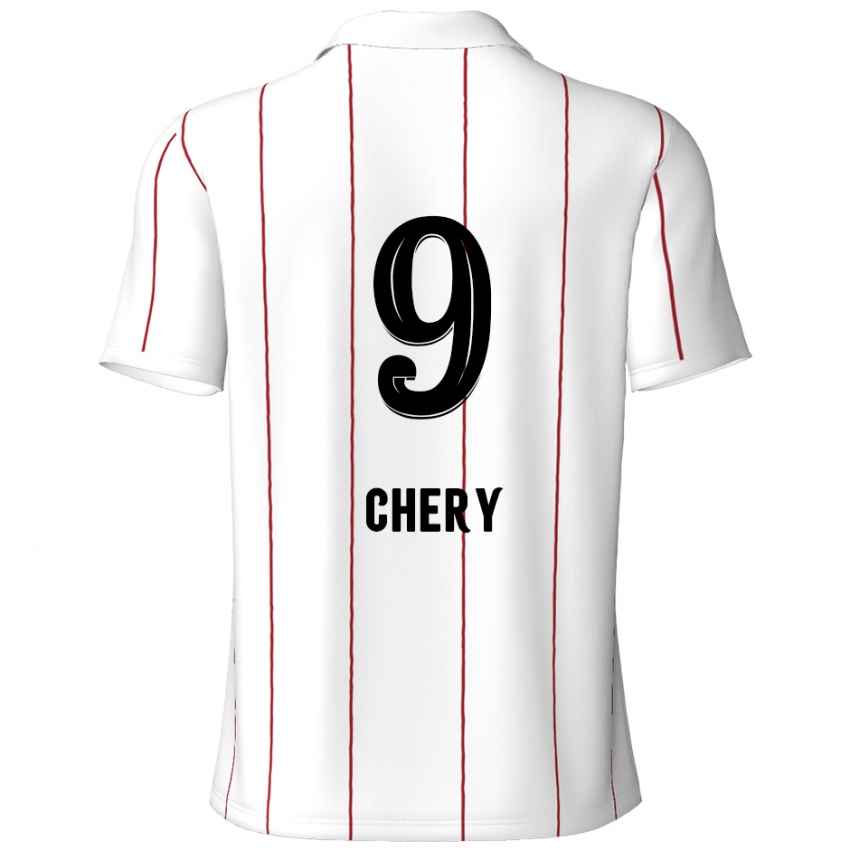 Kinder Tjaronn Chery #9 Weiß Schwarz Auswärtstrikot Trikot 2024/25 T-Shirt