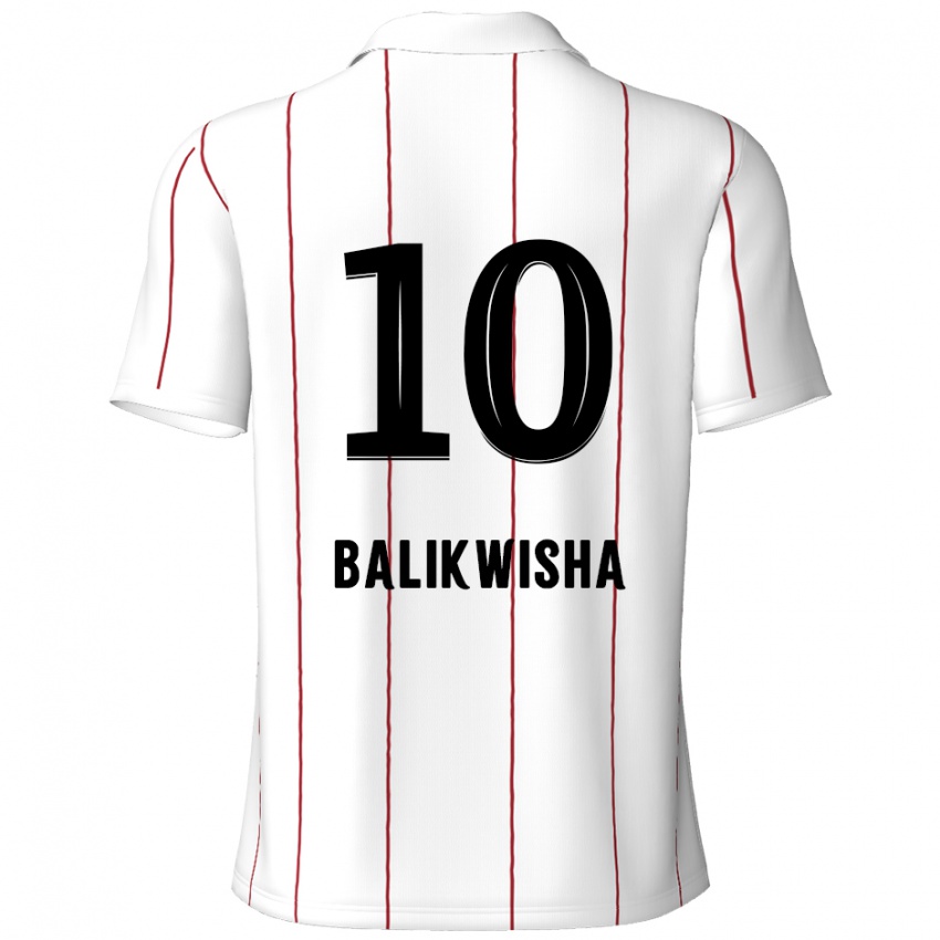 Kinder Michel-Ange Balikwisha #10 Weiß Schwarz Auswärtstrikot Trikot 2024/25 T-Shirt