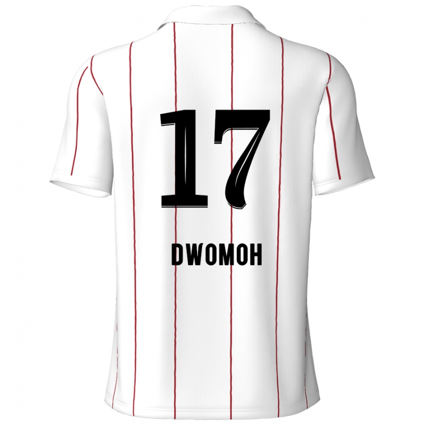 Kinder Pierre Dwomoh #17 Weiß Schwarz Auswärtstrikot Trikot 2024/25 T-Shirt