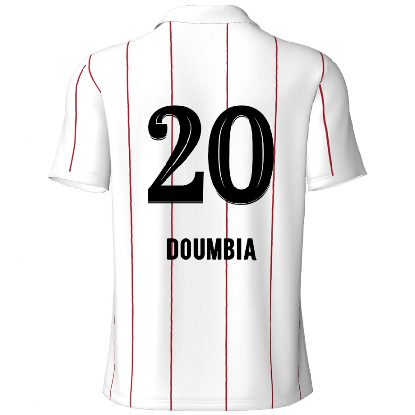 Kinder Mahamadou Doumbia #20 Weiß Schwarz Auswärtstrikot Trikot 2024/25 T-Shirt