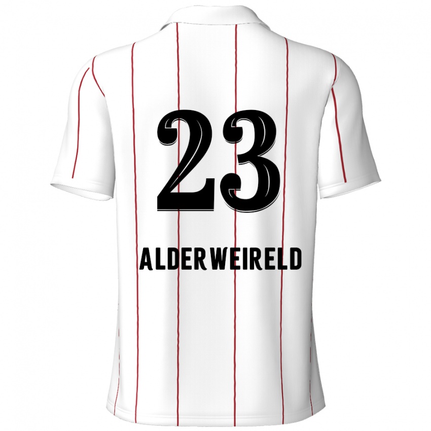 Kinder Toby Alderweireld #23 Weiß Schwarz Auswärtstrikot Trikot 2024/25 T-Shirt