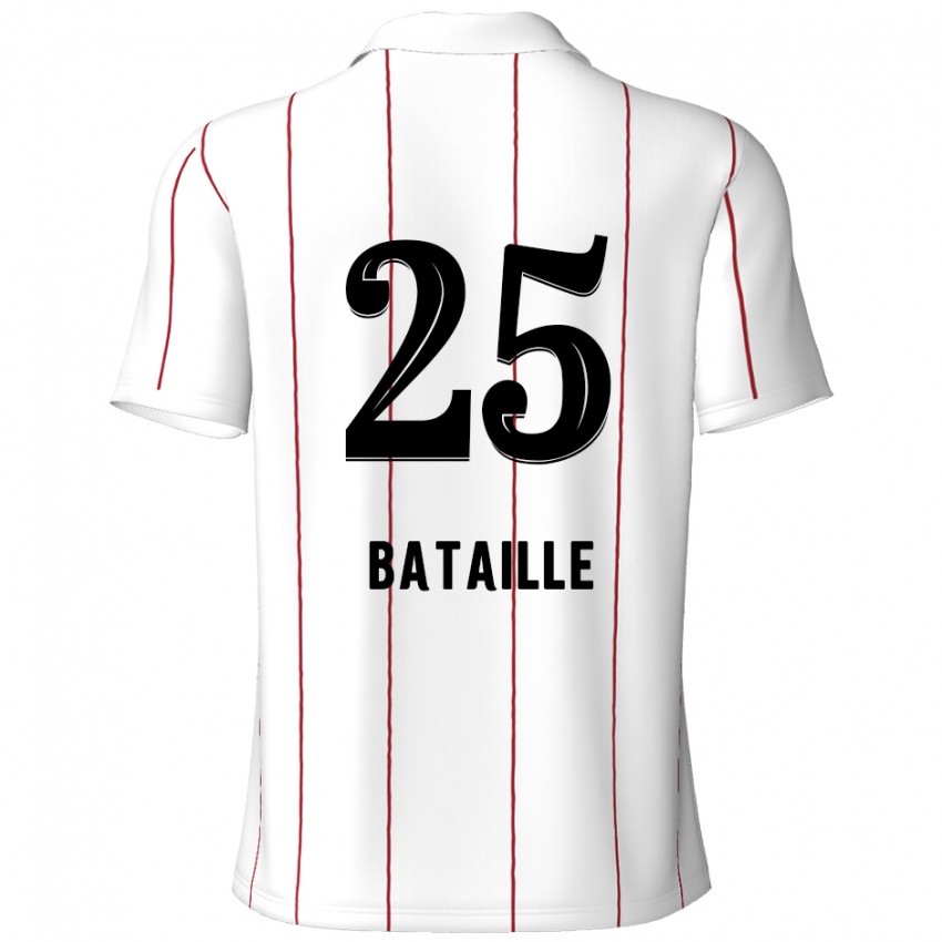 Kinder Jelle Bataille #25 Weiß Schwarz Auswärtstrikot Trikot 2024/25 T-Shirt