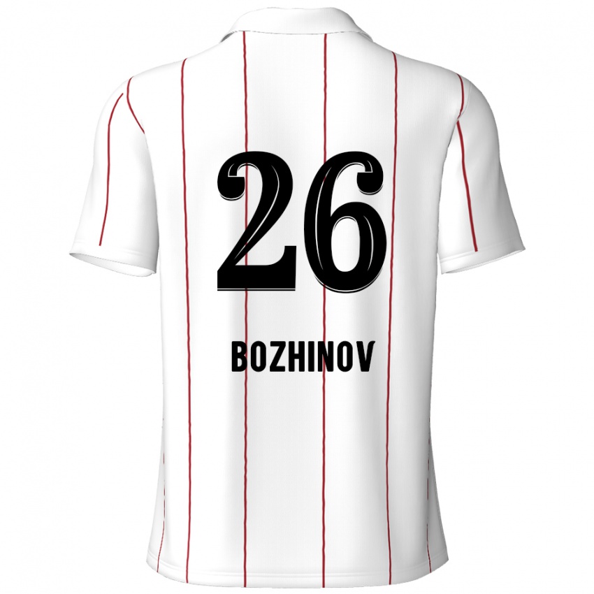 Kinder Rosen Bozhinov #26 Weiß Schwarz Auswärtstrikot Trikot 2024/25 T-Shirt