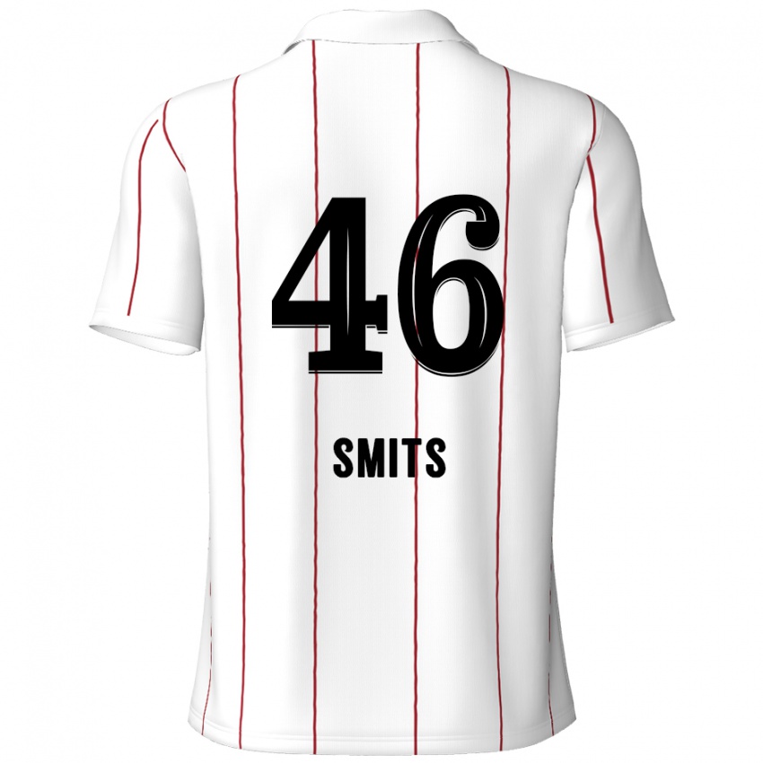 Kinder Milan Smits #46 Weiß Schwarz Auswärtstrikot Trikot 2024/25 T-Shirt