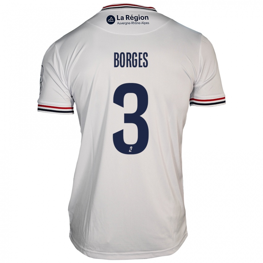 Kinder Neto Borges #3 Weiß Auswärtstrikot Trikot 2024/25 T-Shirt