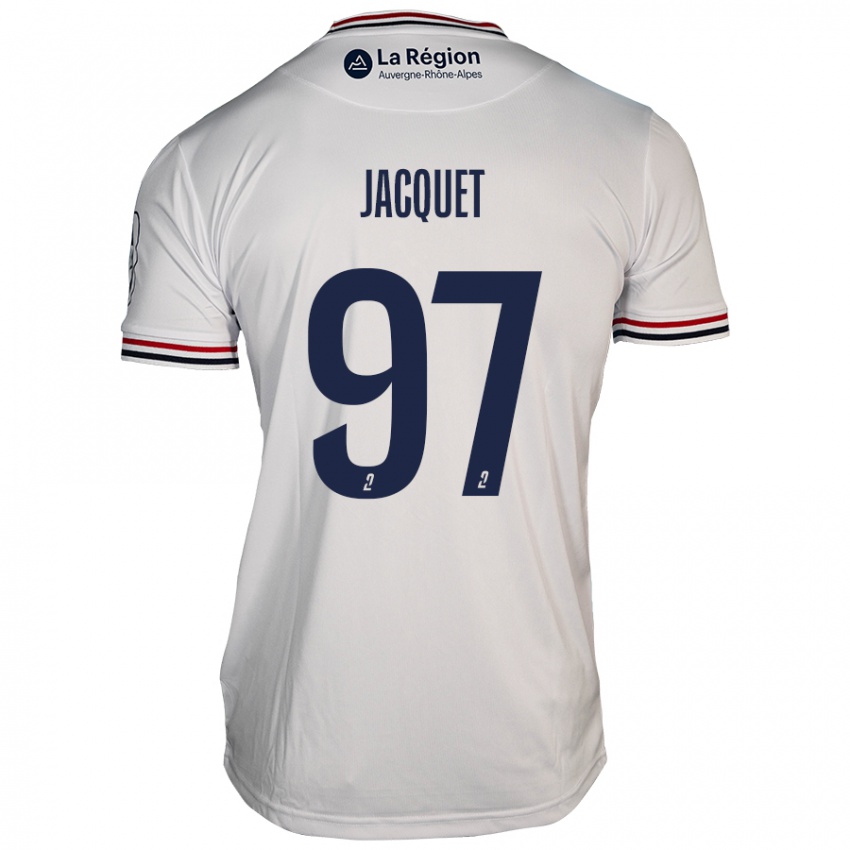 Kinder Jérémy Jacquet #97 Weiß Auswärtstrikot Trikot 2024/25 T-Shirt