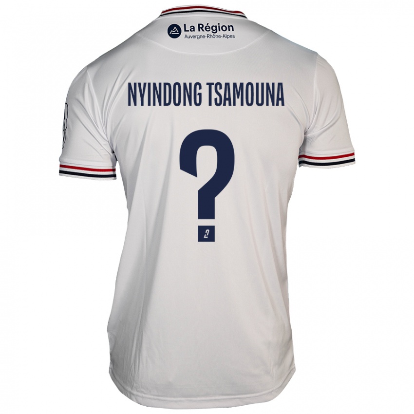 Kinder Jean Nyindong Tsamouna #0 Weiß Auswärtstrikot Trikot 2024/25 T-Shirt