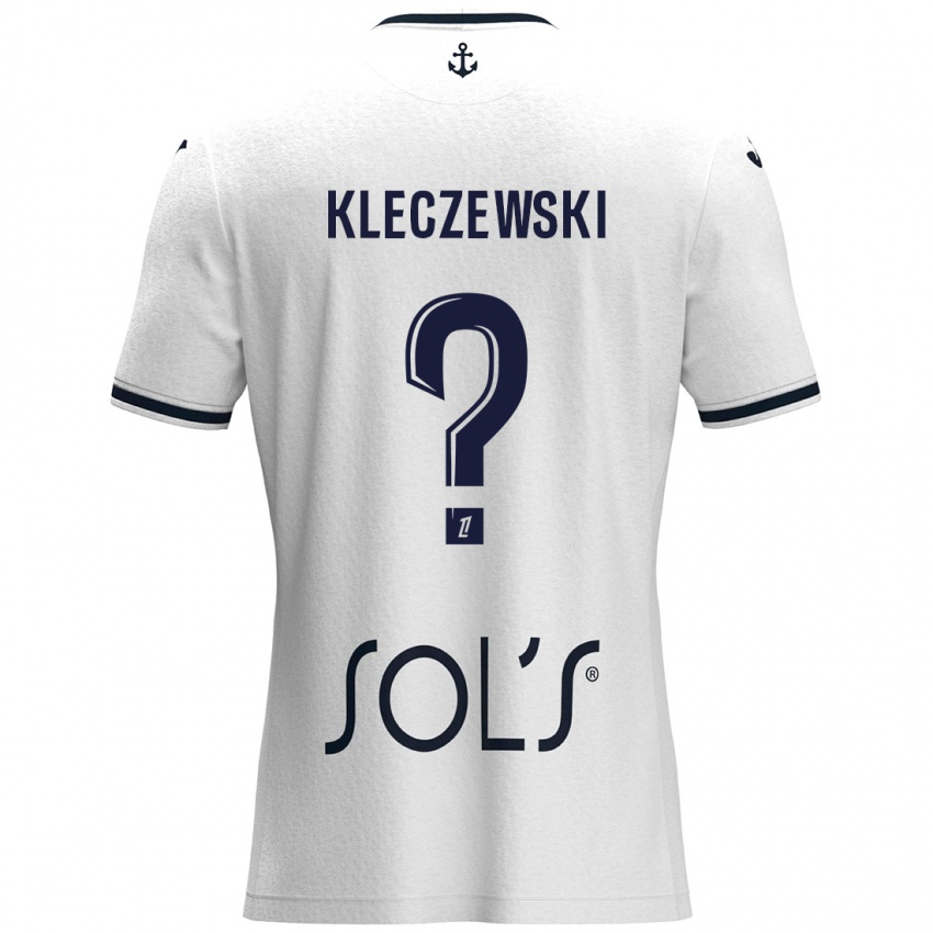 Kinder Louise Kleczewski #0 Weiß Dunkelblau Auswärtstrikot Trikot 2024/25 T-Shirt