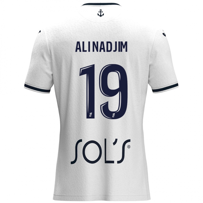 Kinder Nadjma Ali Nadjim #19 Weiß Dunkelblau Auswärtstrikot Trikot 2024/25 T-Shirt