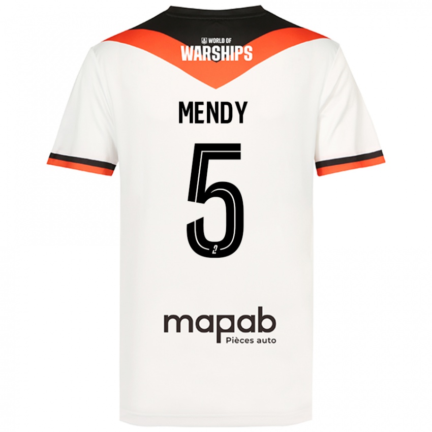 Kinder Benjamin Mendy #5 Weiß Auswärtstrikot Trikot 2024/25 T-Shirt