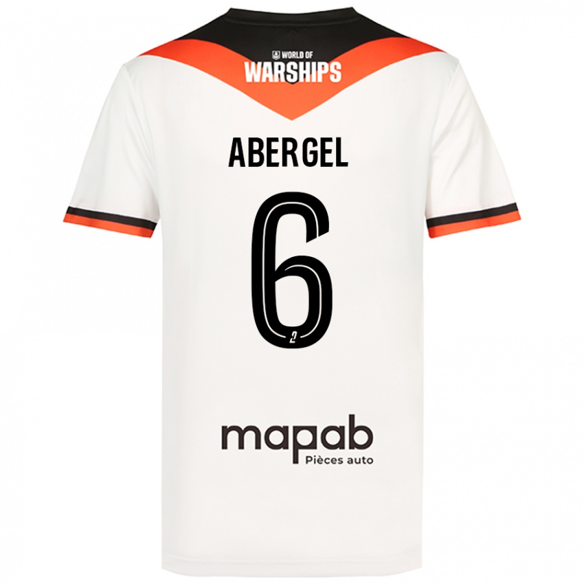 Kinder Laurent Abergel #6 Weiß Auswärtstrikot Trikot 2024/25 T-Shirt