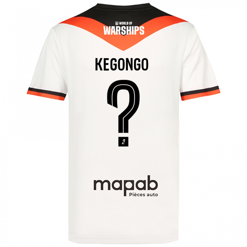 Kinder Clarence Kegongo #0 Weiß Auswärtstrikot Trikot 2024/25 T-Shirt