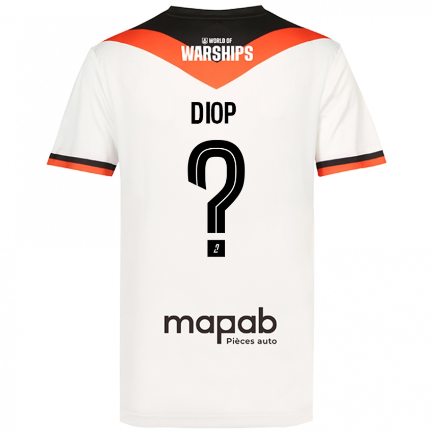 Kinder Samba Diop #0 Weiß Auswärtstrikot Trikot 2024/25 T-Shirt